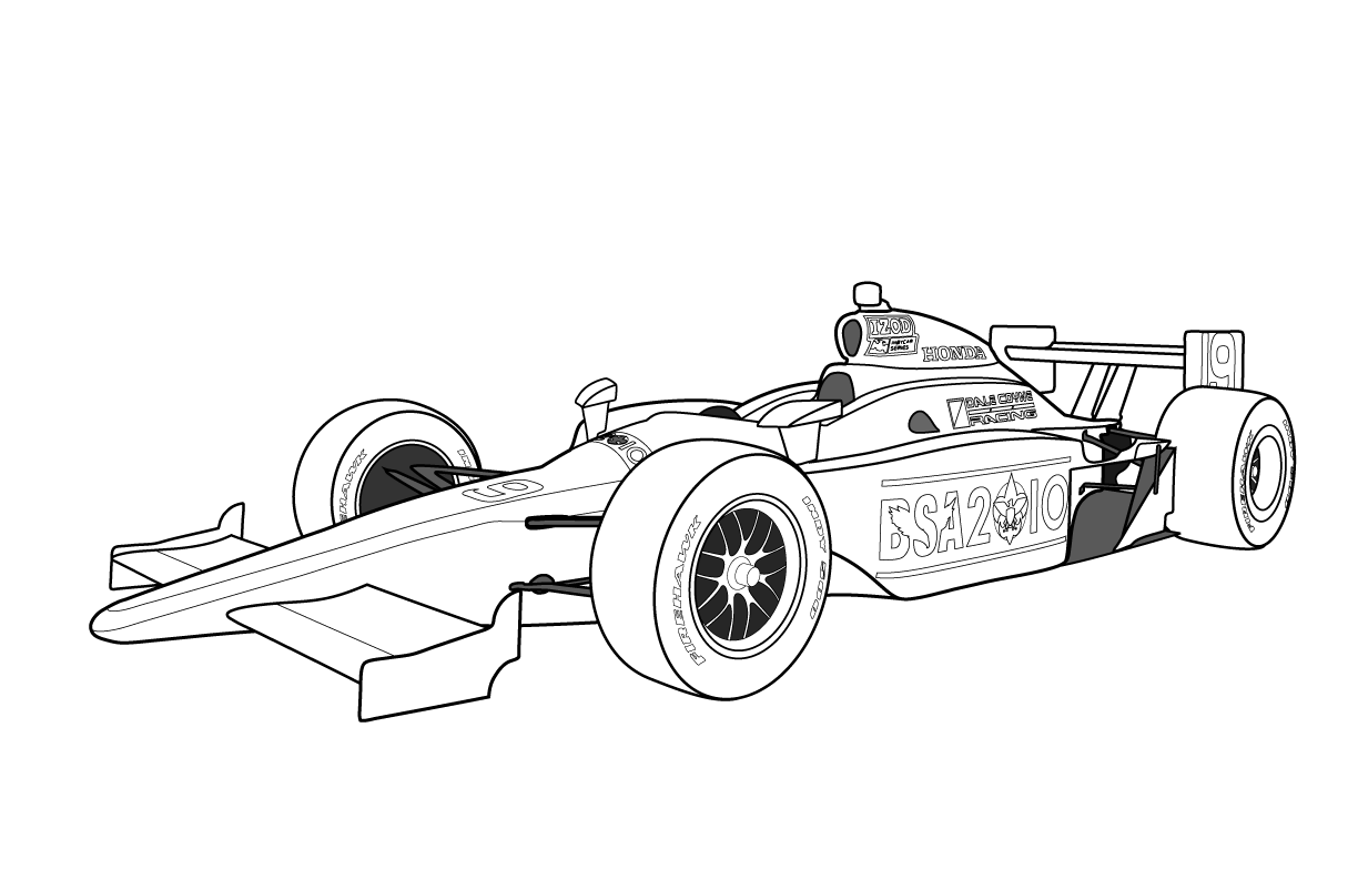 Free y race car coloring pages