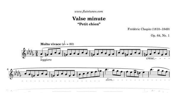 Minute Waltz From Trois Valses Op 64 F Chopin Free