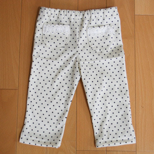 型紙無料ダウンロード ベビー服 7分丈カプリパンツ ズボン ハンドメイドのココロ 新米ママの手芸 グルメ