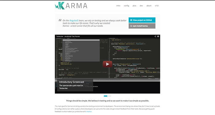 karma-runner.github.io_1.0_index.html Javascript Testing Frameworks: The Best to Test JS Code