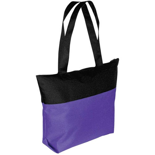 personalized tote bags two tone zipper tote bag