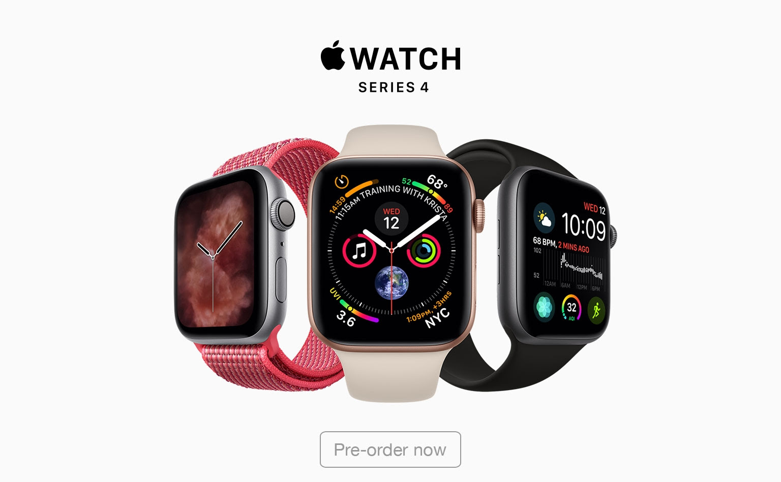 Apple Watch Series 4. Pre-order now.