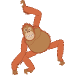 しんぷるおらんうーたん No 326 シンプルオランウータンのイラスト アイコン 条件付フリー素材集 スマホなど携帯電話対応