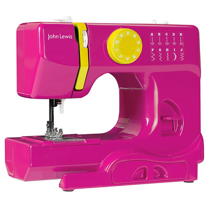 Buy John Lewis Mini Colour Block Sewing Machine, Pink Online at johnlewis.com