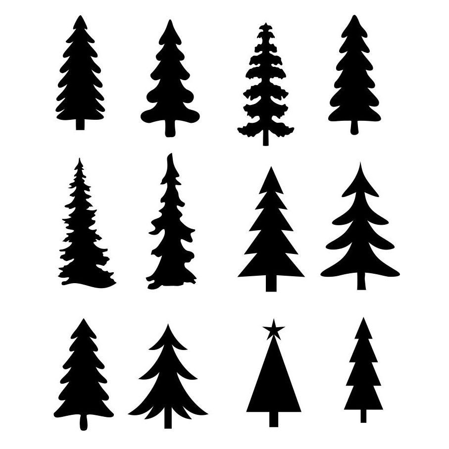 Download Evergreen Trees Silhouette at GetDrawings | Free download