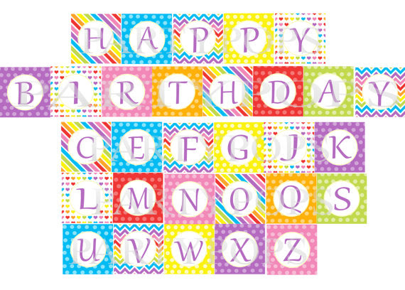 printable happy birthday banner letters clipart best clipart best