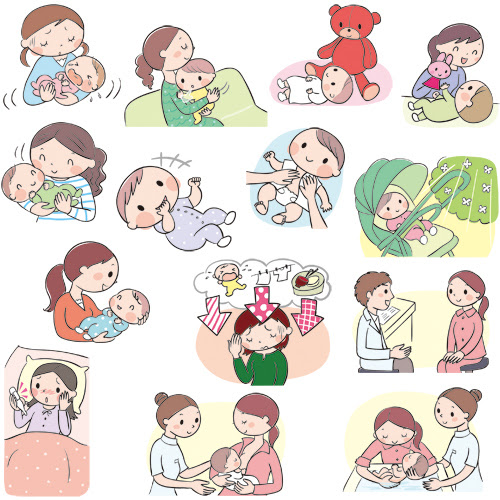 赤ちゃんとママのイラスト 新星出版社 はじめての妊娠 出産オールガイド