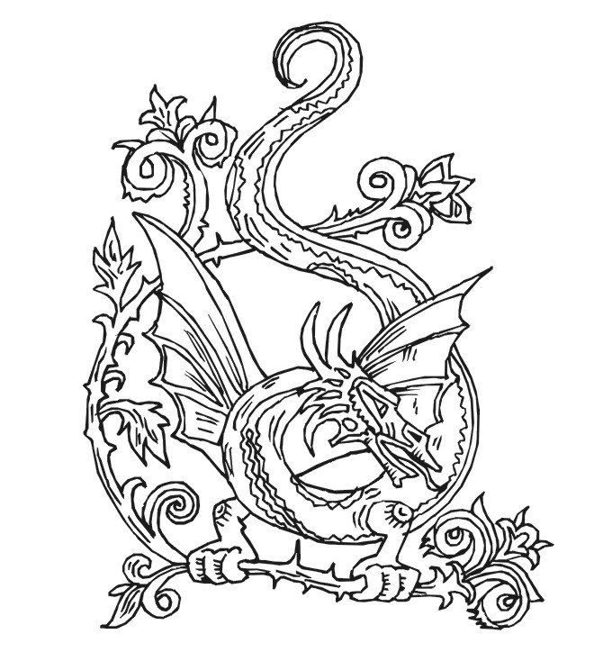 Download Detailed Dragon Coloring Pages - Coloring Home