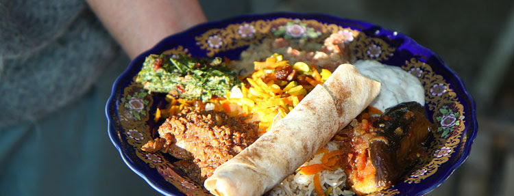 Geniessen Sie Mittags Ein Orientalisches Essen