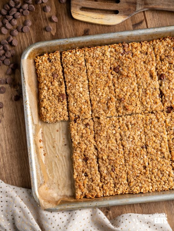 Chocolate Chip Banana Granola Bars