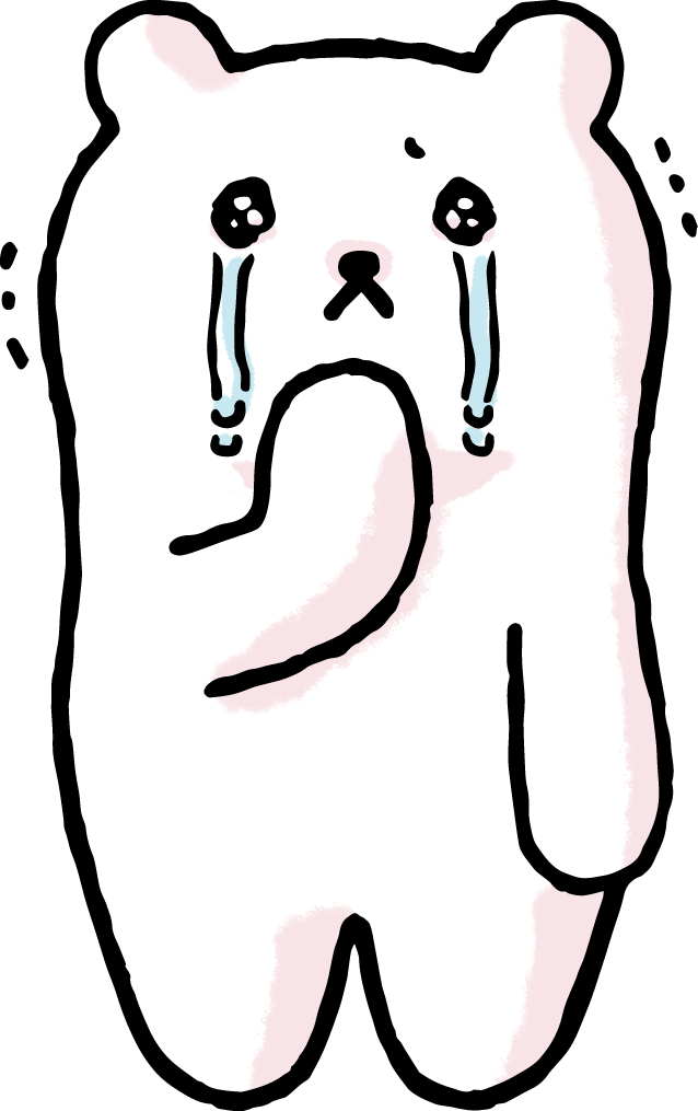 しくしくメソメソ泣いている 悲しいイラスト かわいい無料イラスト素材