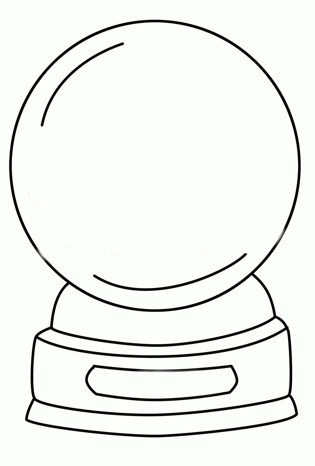 11 Pics Of Coloring Pages Snow Globe - Winter Snow Globe Coloring