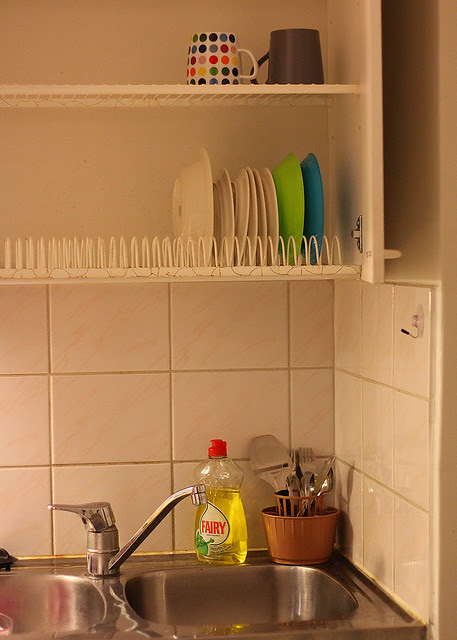 dish drainer over sink