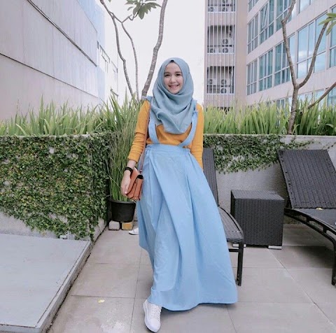 baju biru muda jilbab warna apa