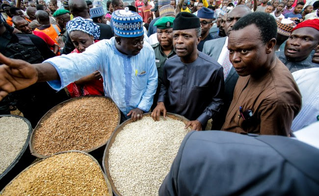 Image result for vice president yemi osinbajo in garki market