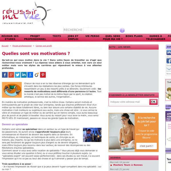 Quelles sont vos motivations ? | Pearltrees