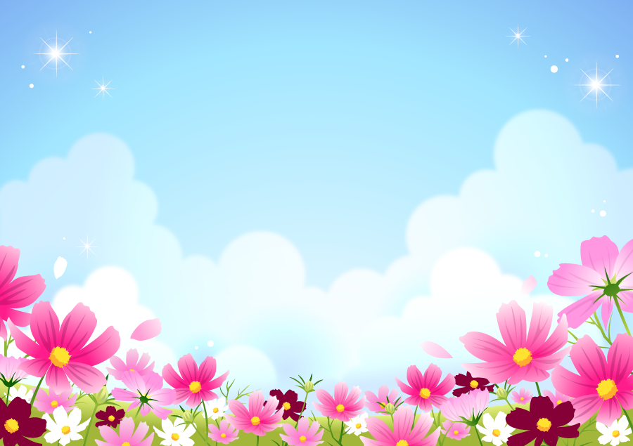 フリーイラスト コスモス畑と青空の風景でアハ体験 Gahag 著作権フリー写真 イラスト素材集