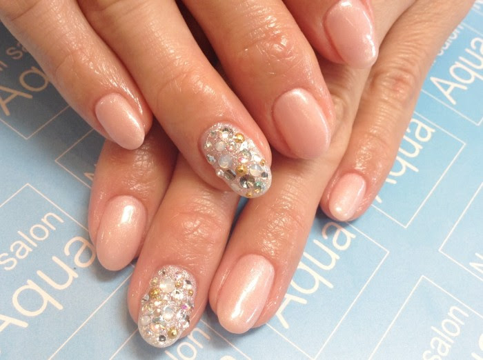 シンプル キラキラネイル 浜松市中区のネイルサロン Nailsalon Aqua