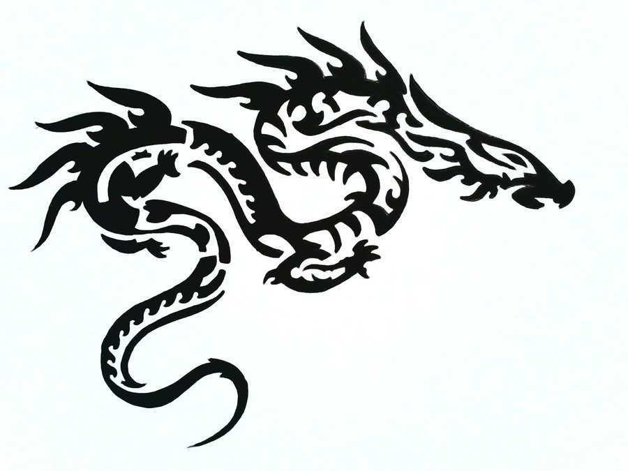 Black And White Dragon Tattoo Cliparts.co