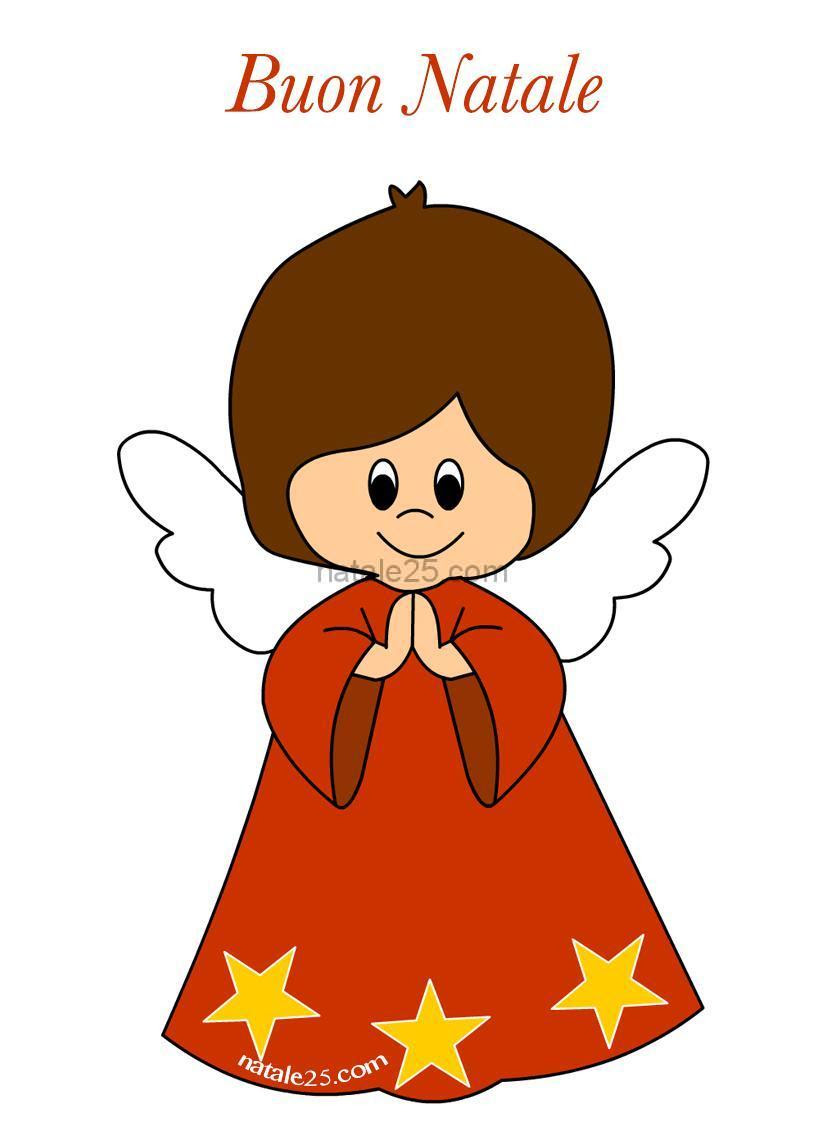 Angelo di Natale con scritta Buon Natale