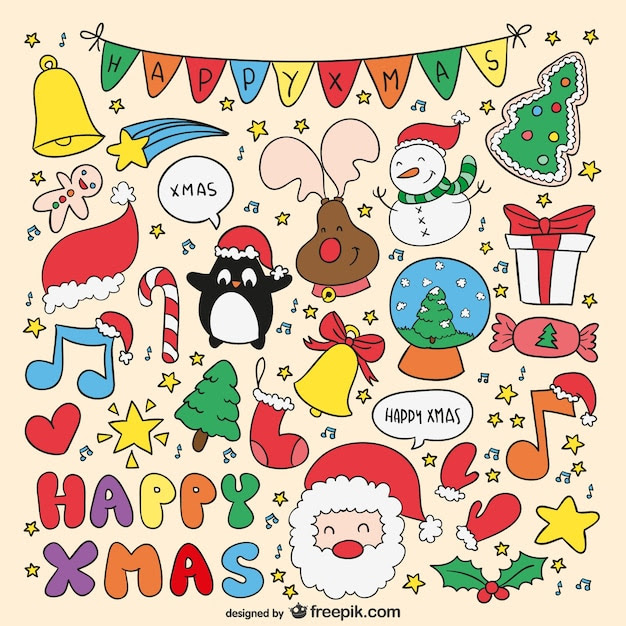 54 Dibujos de Navidad, Tarjetas , Papa Noel y Arbolitos de 