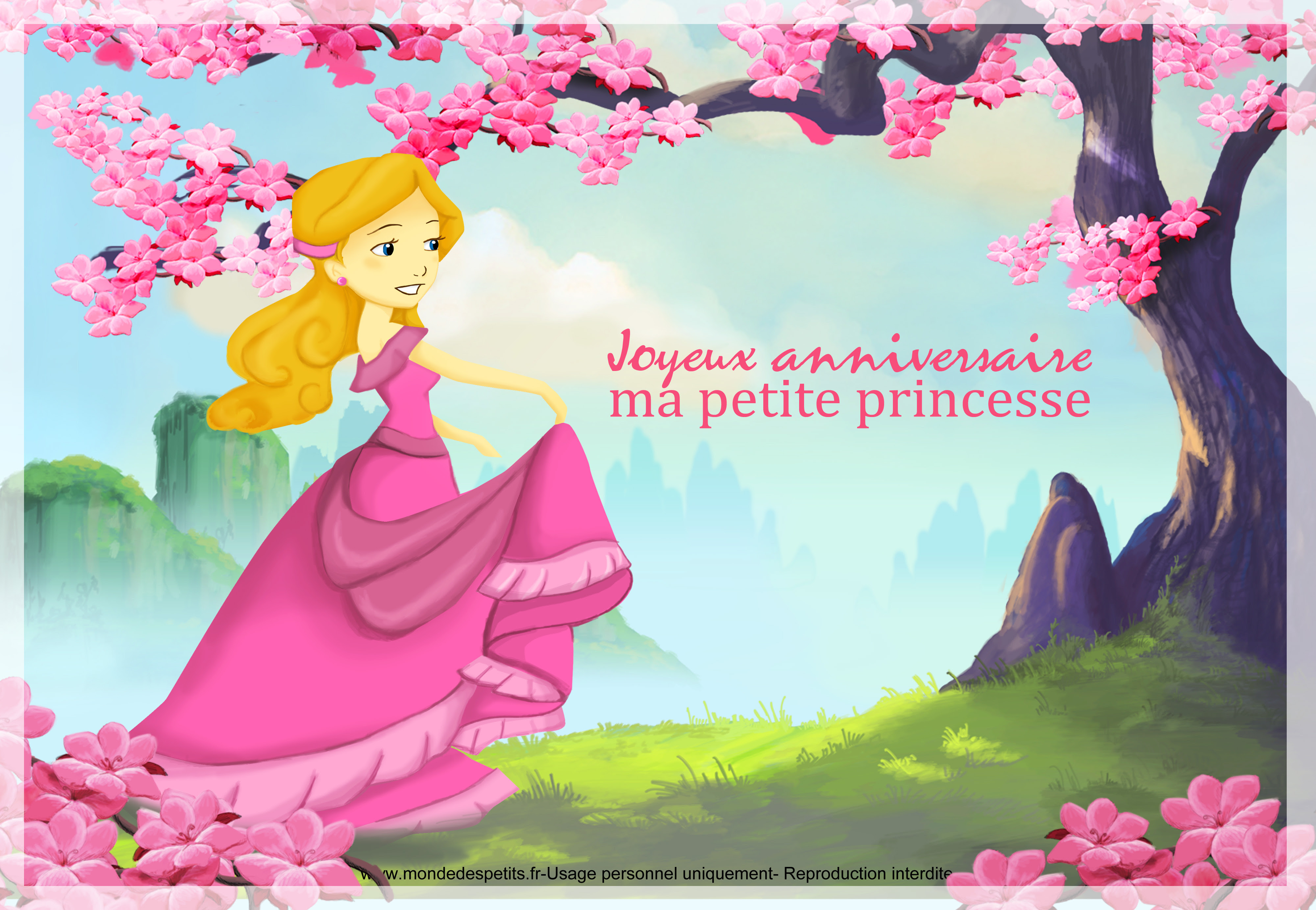 Joyeux Anniversaire Princesse Carte Anniversaire A Imprimer Image Joyeux Anniversaire