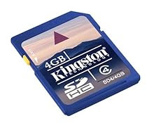 Kingston 4 GB SDHC Class 4 Flash Memory Card SD4/4GB