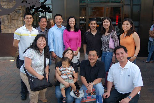 The crew in front of PF Chang's