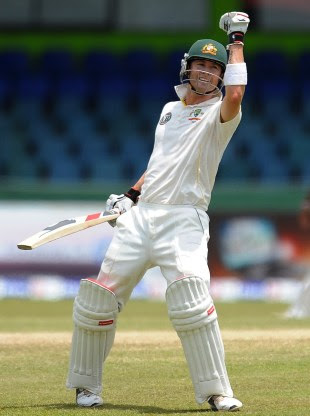 Michael Clarke celebrates a century that sealed the series, Sri Lanka v Australia, 3rd Test, Colombo, 5th day, September 20, 2011