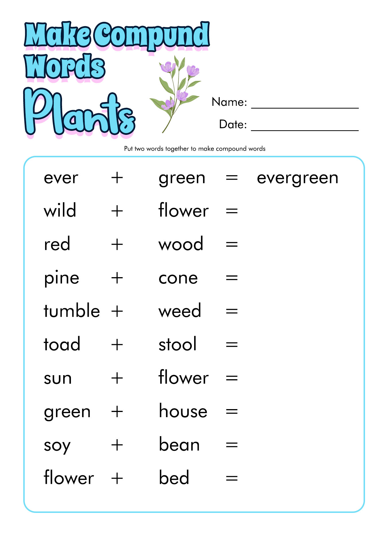 14 Best Images of Plant Worksheets For Grade 1 - Printable ...