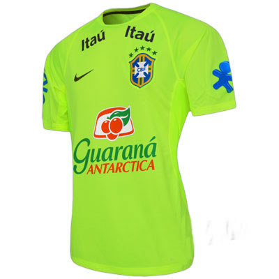 ブラジル代表２０１４スポンサー付きトレーニングシャツ 黄色 サッカーユニフォームの販売