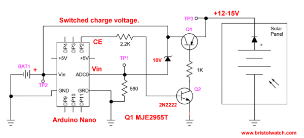 This is a simplified version of my Solar Panel Battery Charge 