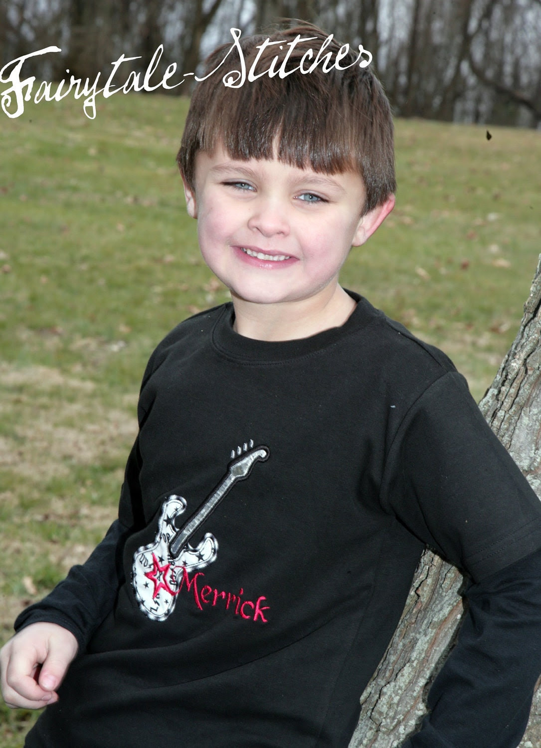 Boys Personalized Boutique Guitar Tshirt great for guitar birthday shirt