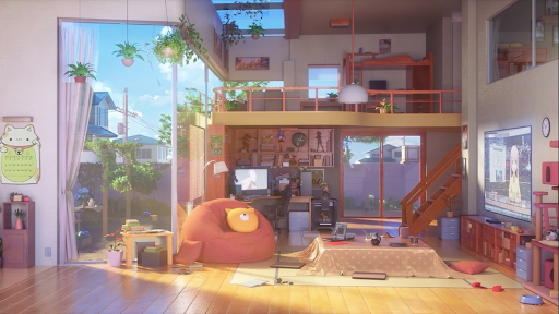 14+ Japanese Anime House Design Background