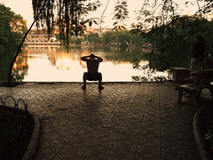 Squats by Hoan Kiem Lake by eujintay