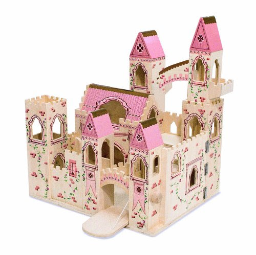 Melissa & Doug Deluxe Wooden Folding Princess Castle