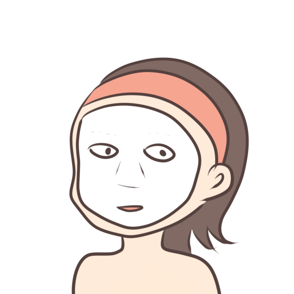 パックしてる女性のイラスト かわいいフリー素材が無料のイラストレイン