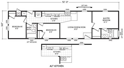Mobile homes have improved greatly since their inception and some now look almost identical to traditional homes. 3 Bedroom Single Wide Mobile Home Floor Plans