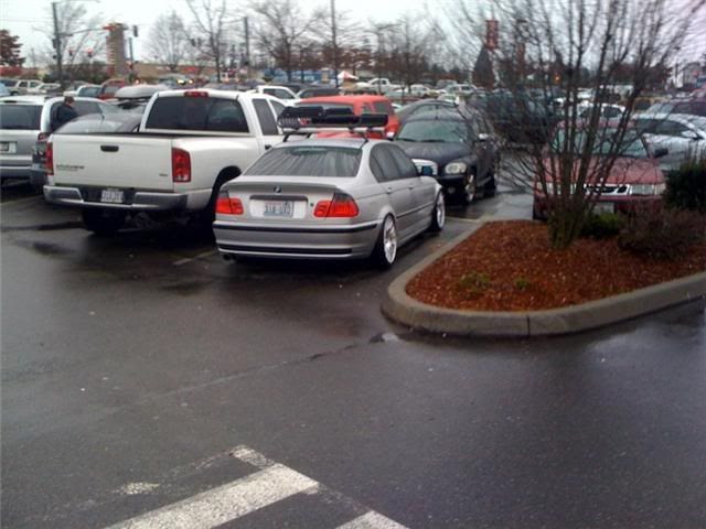 Your out and about you see a stanced car snap with phone post