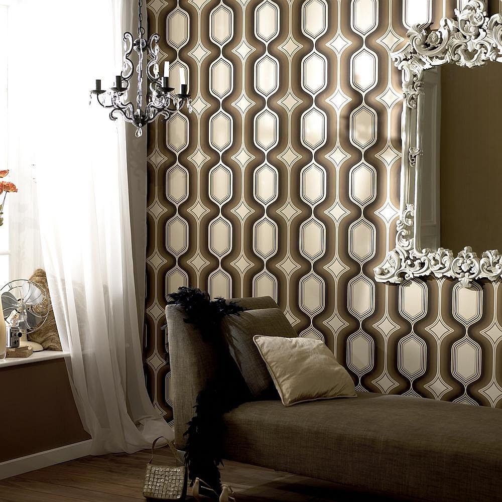 25 Awesome Rooms That Inspire You To Try Out Geometric Wallpaper