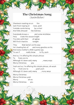 Christmas Songs Words Printable