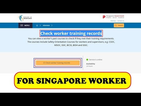 Check worker training record ,Singapore 