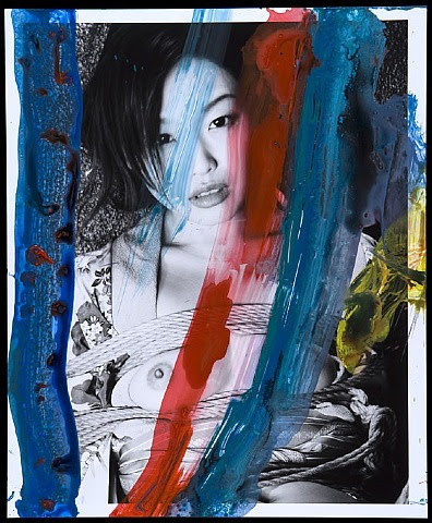 PaINting “I can shackle the body of a woman, but not her mind. The bonds become an embrace.” Nobuyoshi Araki  From the Series PaINting by Nobuyoshi Araki from Galerie Bob van Orsouw via artnet 