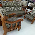 Solid Wood New Model Teak Wood Sofa Set : Solid wood new model teak wood sofa set.