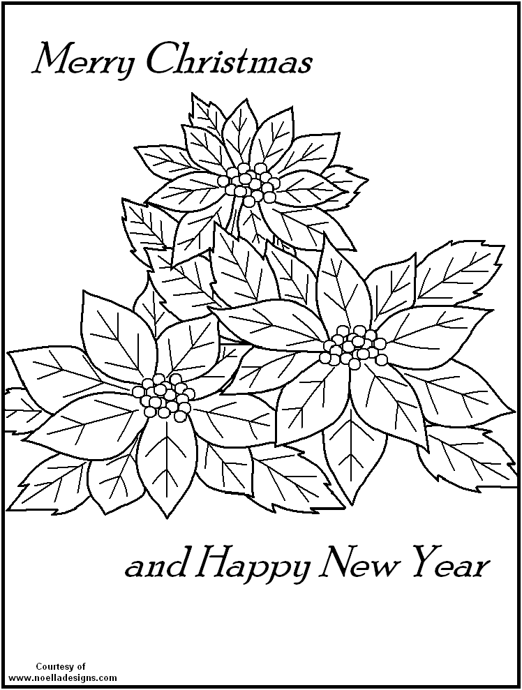 Poinsettia Picture - Coloring Home