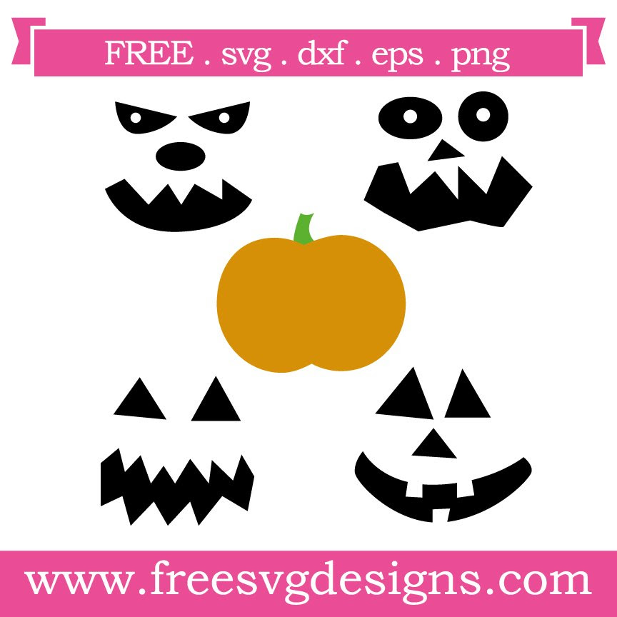 Download Free Pumpkin Faces Svg Cut File Free Design Downloads For Your Cutting Projects