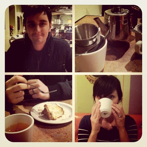 date night, tea and sweets