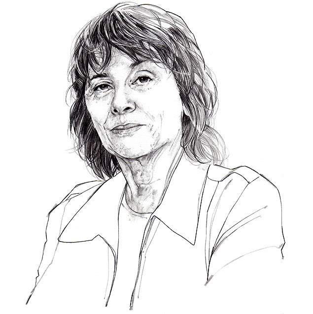Ilustração da crítica e ensaísta americana Camille Paglia 