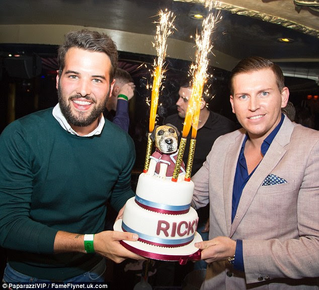 Chuffed: The Essex lad looked impressed with the lifelike representation of his dog