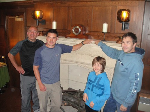 Gearing up in the lobby of the Enniskeen House Hotel, Newcastle NI